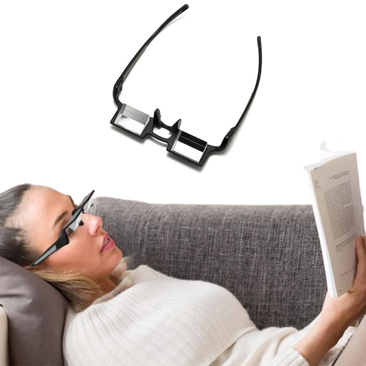 Horizontal Reading Glasses Lazy Prism Spectacles for Lying Down Reading