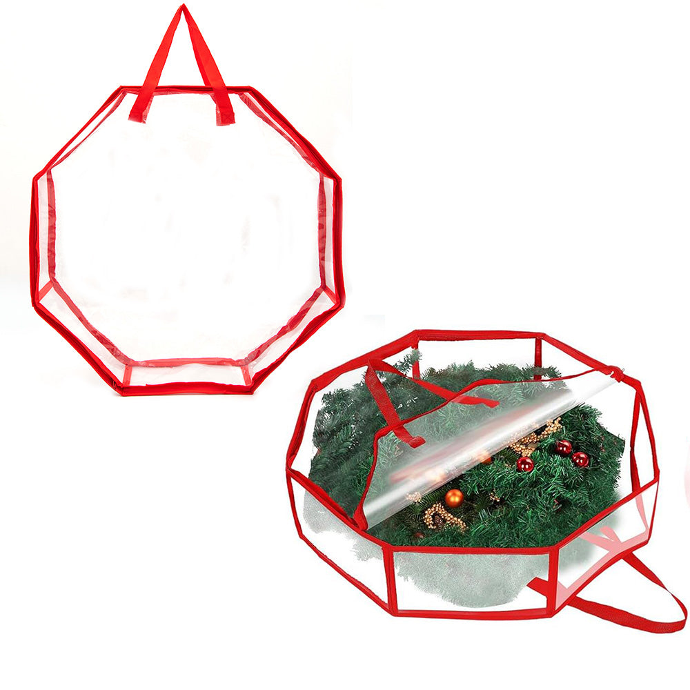 76cm Christmas Wreath Storage Bags Octagon Xmas Garland Bags