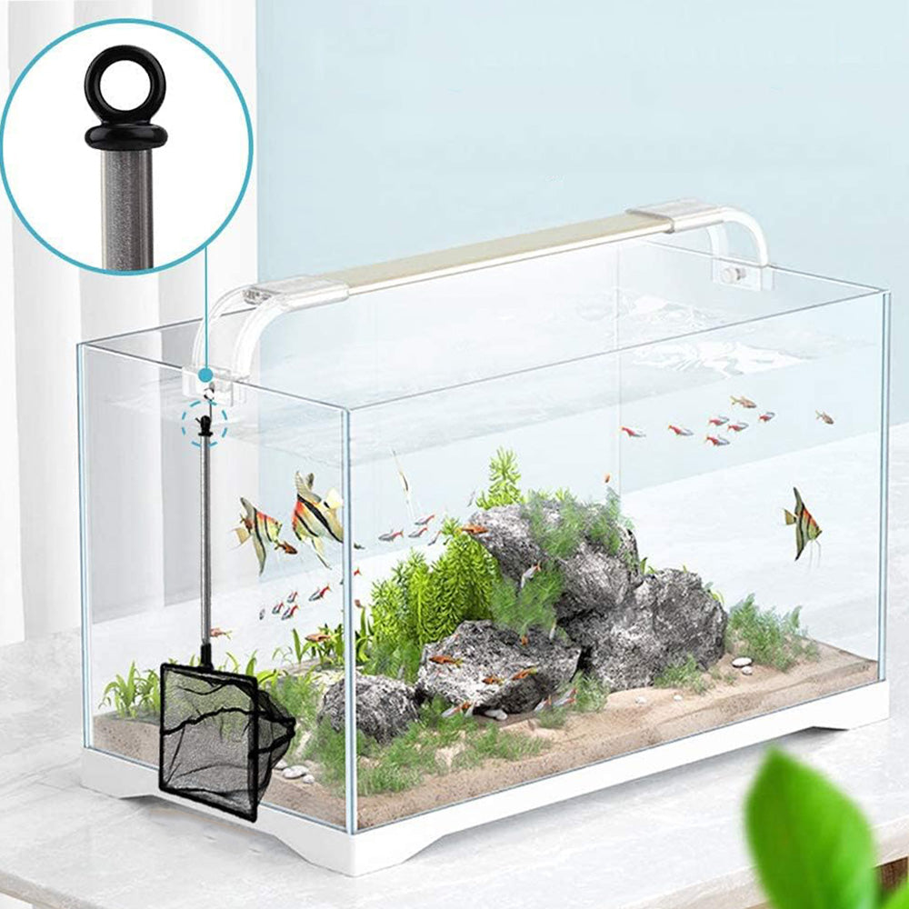 Telescopic Aquarium Fish Nets Rectangle Frame Nylon Tank Scoop