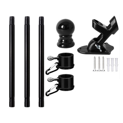 Outside House Flag Pole Kit Metal Porch Flagpole with Bracket