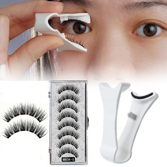4 Pairs of False Eyelash Set Curler Clip Quantum Kit 3D Eye Lashes Tool Style 3