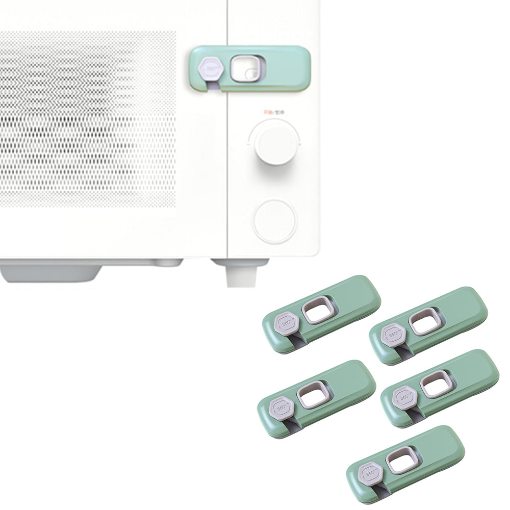 5Pcs Kid Proof Refrigerator Lock Freezer Door Security Lock for Fridge Cabinets Green