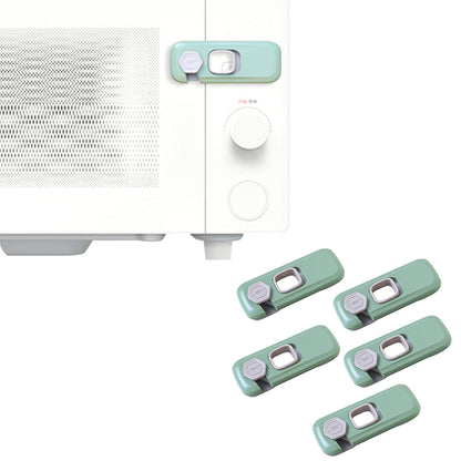 5Pcs Kid Proof Refrigerator Lock Freezer Door Security Lock for Fridge Cabinets Green