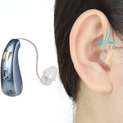 1X Hearing Aid for Seniors Rechargeable Hearing Amplifier for Hearing Loss Blue