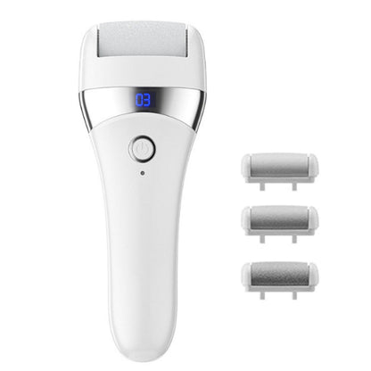 Electric Foot Callues Remover with 3 Replacement Heads Portable Pedicure Tool for Foot Care