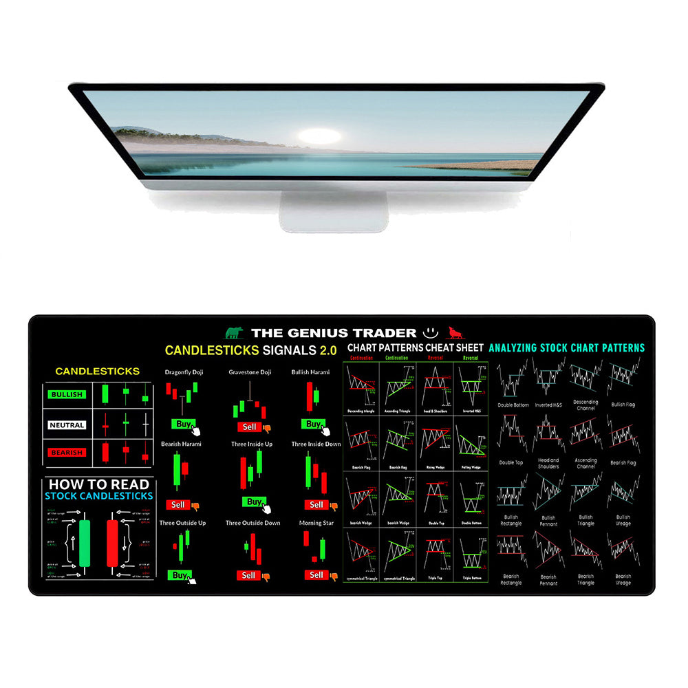 Stock Market Chart Mouse Pad Computer Mouse Mat for Home Office