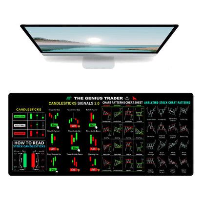 Stock Market Chart Mouse Pad Computer Mouse Mat for Home Office