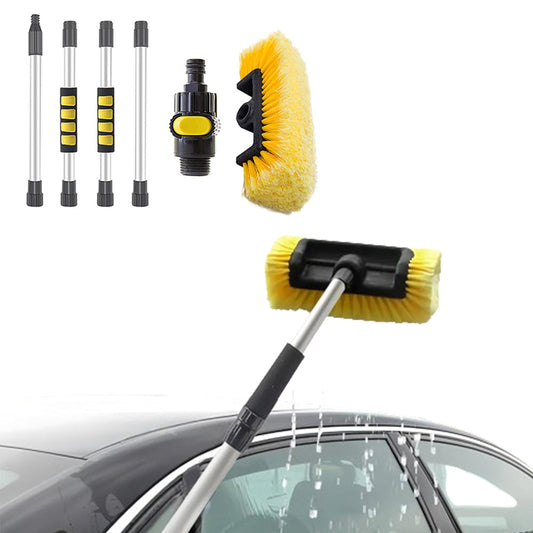 4-Section Car Wash Brush Soft Bristle Washing Brush with Extendable Handle