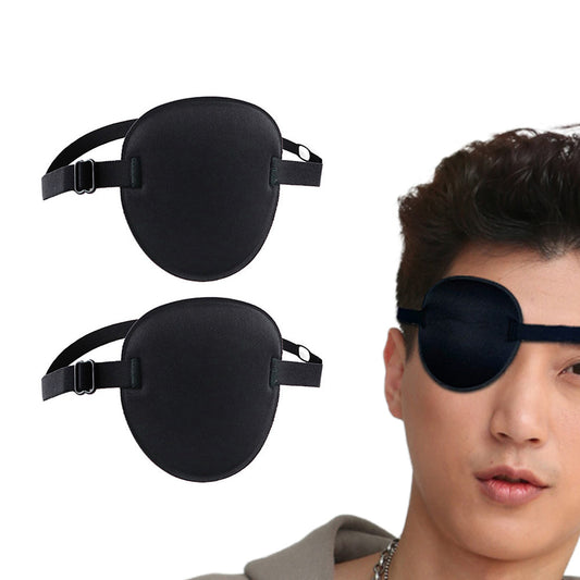2Pcs Set Eye Patch Adjustable Single Eye Mask for Left or Right Eye