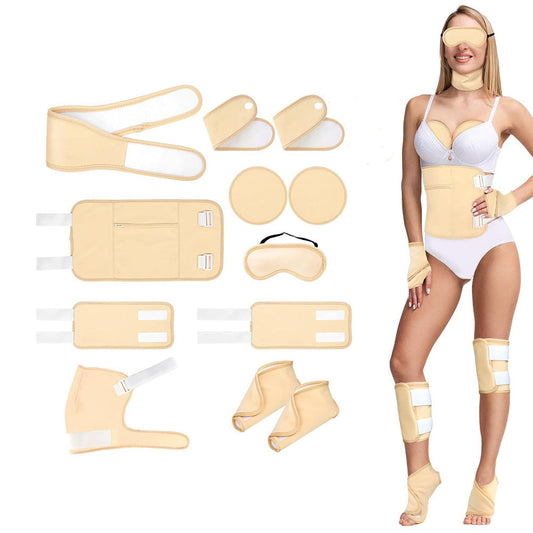 12Pcs Set Castor Oil Pack Wrap Reusable Compress Pads Kit for Eye Neck Waist Chest Hands Knees Feet