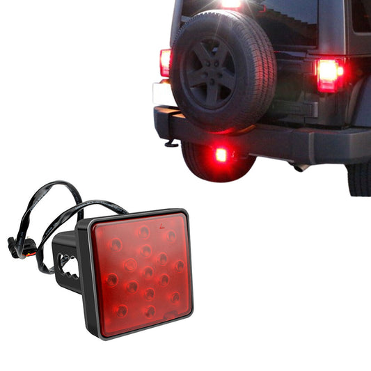 Car Tail Light 15 LED Red Square Brake Light Car Exterior Accessories for Towing Truck SUV RV