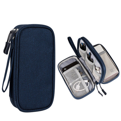 Electronics Accessories Organizer Universal Travel Digital Accessories Storage Bag -Blue