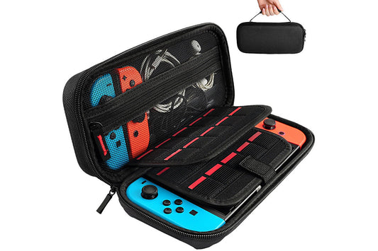 Switch Carrying Case with 20 Game Cartridge Holders Protective Hard Shell Switch Game Case Travel Pouch