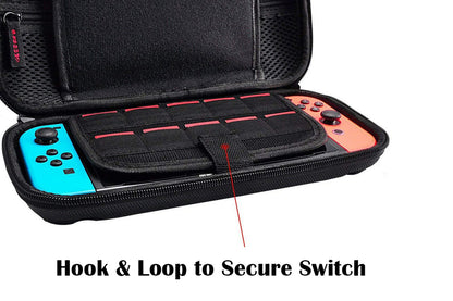 Switch Carrying Case with 20 Game Cartridge Holders Protective Hard Shell Switch Game Case Travel Pouch