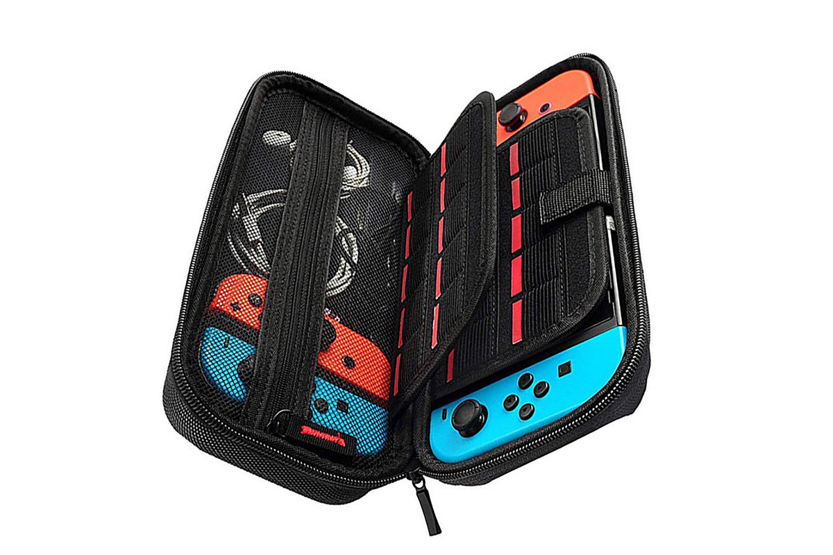Switch Carrying Case with 20 Game Cartridge Holders Protective Hard Shell Switch Game Case Travel Pouch