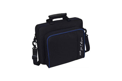 Carrying Bag for PS4 Pro Travel Storage Carry Case Game Case Playstation Shoulder Bag Handbag for Console and Accessories-Black with logo