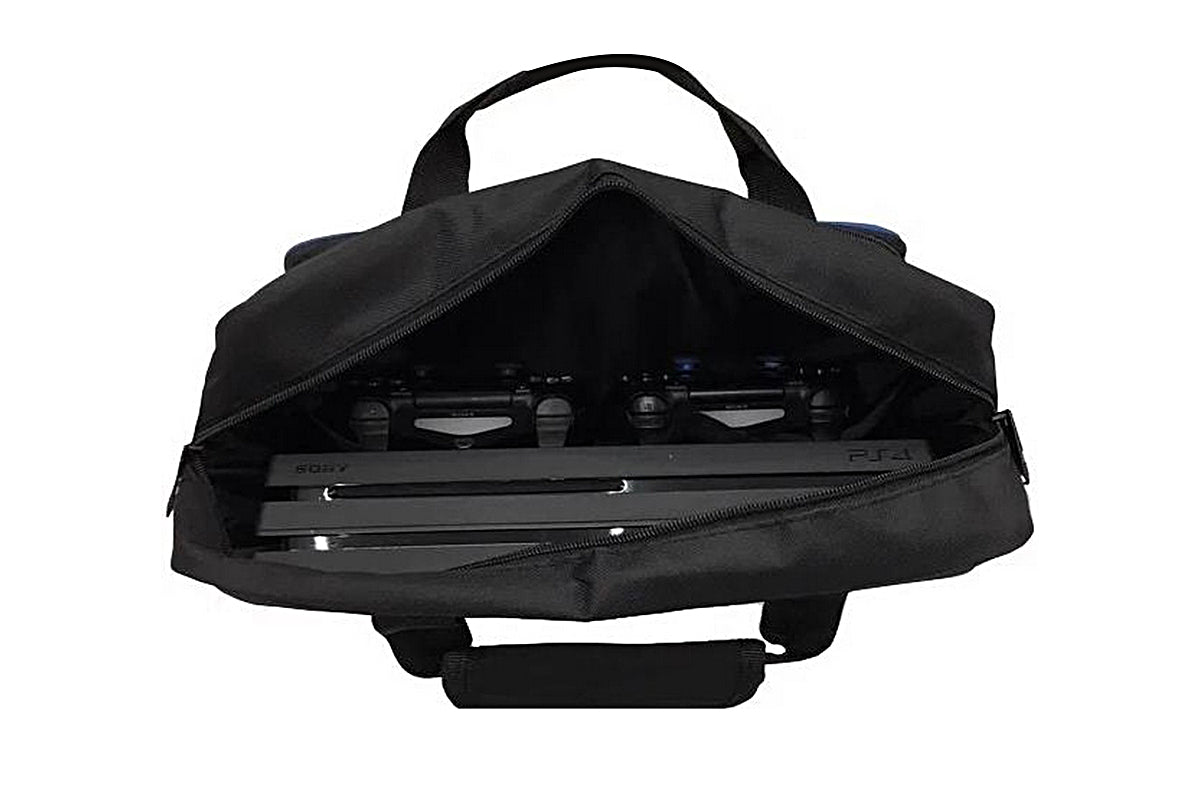 Carrying Bag for PS4 Pro Travel Storage Carry Case Game Case Playstation Shoulder Bag Handbag for Console and Accessories-Black with logo