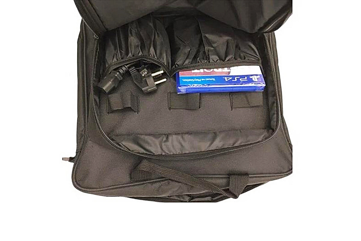 Carrying Bag for PS4 Pro Travel Storage Carry Case Game Case Playstation Shoulder Bag Handbag for Console and Accessories-Black with logo
