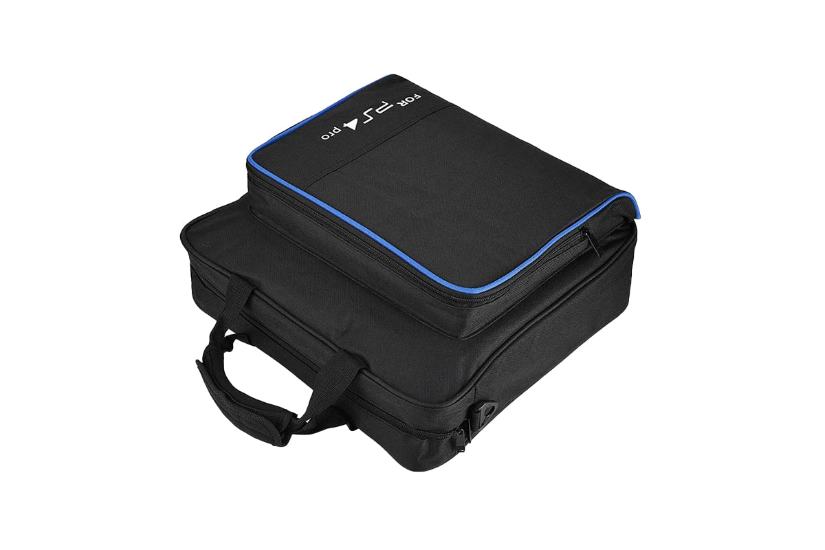 Carrying Bag for PS4 Pro Travel Storage Carry Case Game Case Playstation Shoulder Bag Handbag for Console and Accessories-Black with logo