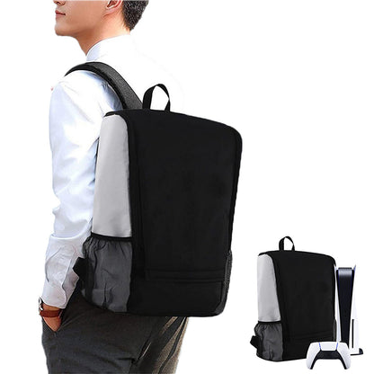 Travel Carrying Case Handbag Backpack for PS5 Bag Game Console Backpack Playstation 5 Console Travel Bag PS5 Set Multi Function-Black and white