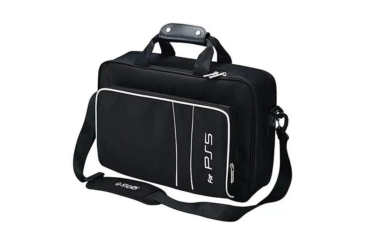 PS5 Carrying Case Travel Bag for Playstation 5 Console Digital Edition Controllers PS5 Shoulder Bag Game Console Case Backpack-Black