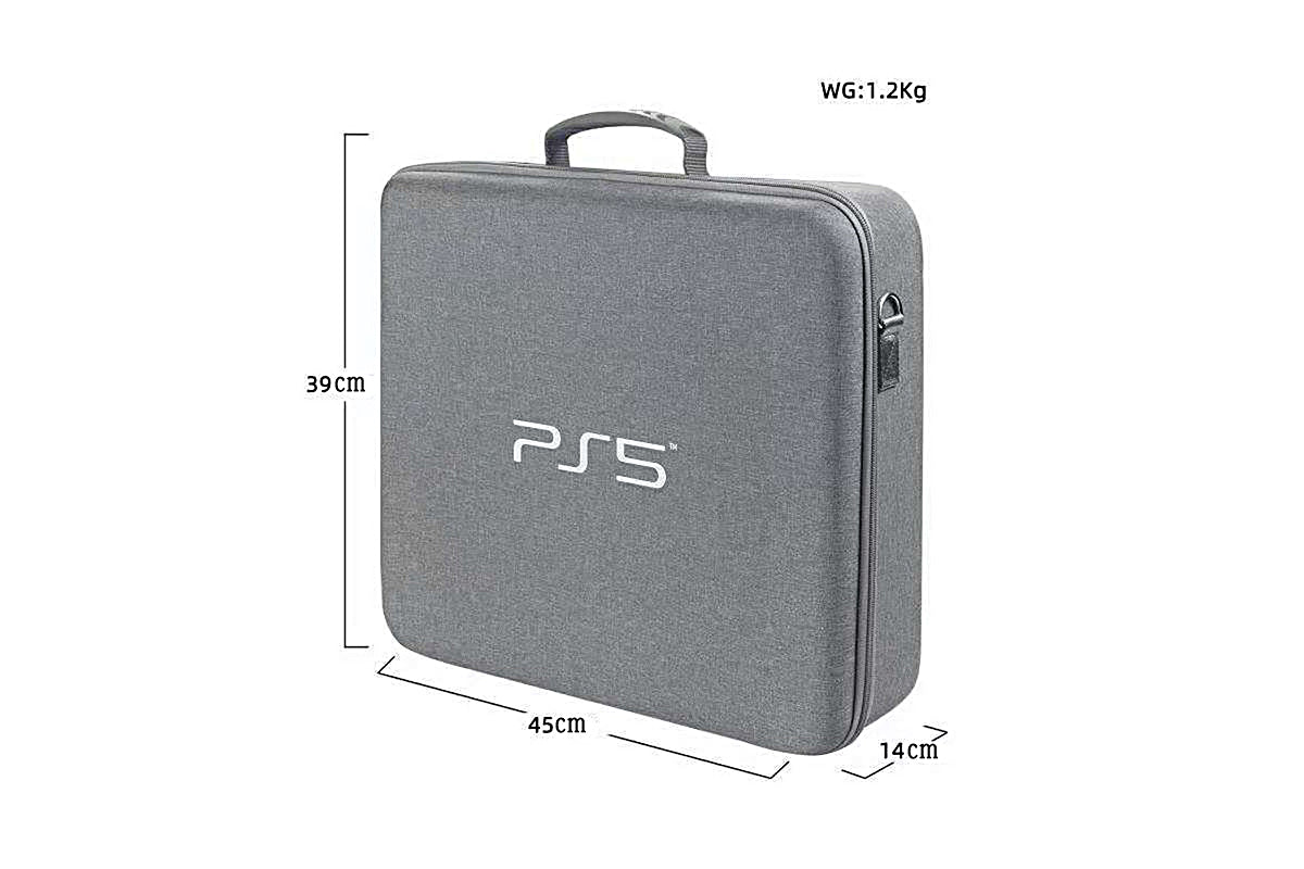 Travel Storage Handbag For Ps5 Console Protective Bag Hard Shell Bag For Playstation 5 Digital Travel Carrying Case-Grey