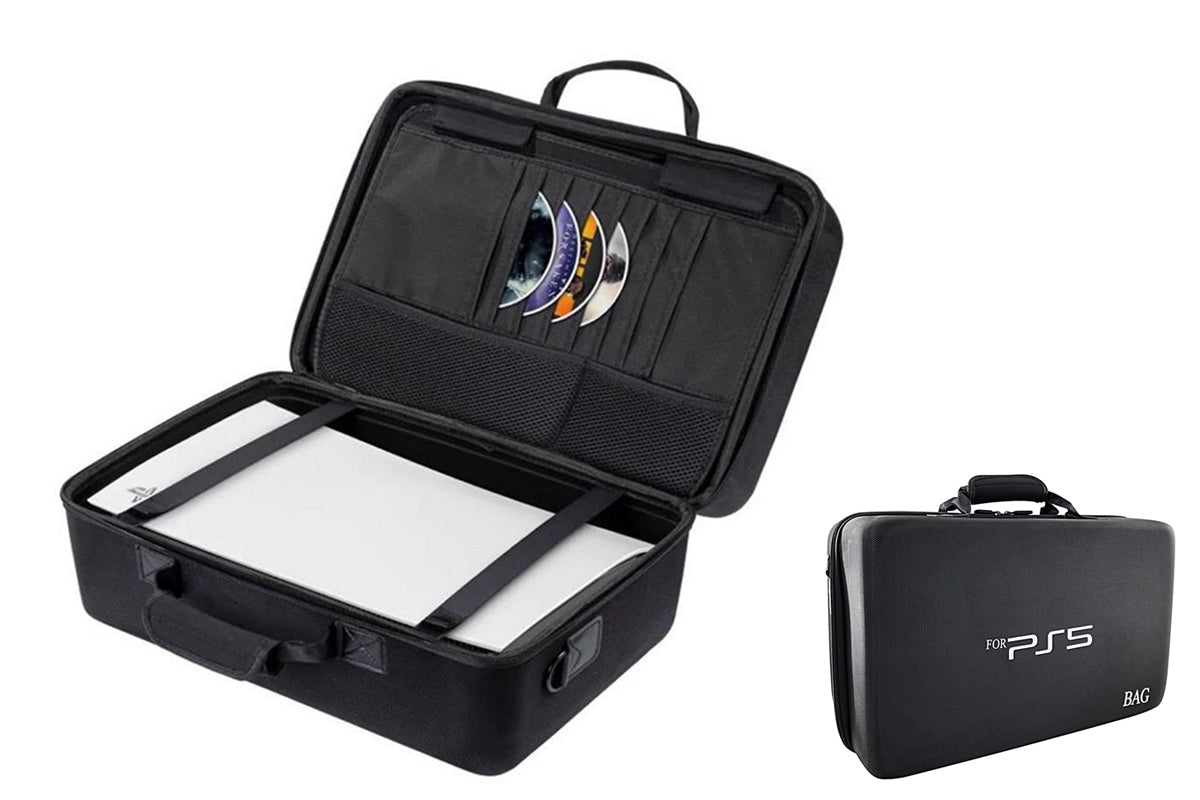Hardshell PS5 Carrying Case Travel Storage Handbag For Ps5 Console Protective Bag Playstation 5 Digital Travel Carrying Case-Black