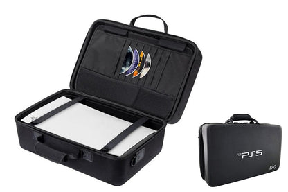 Hardshell PS5 Carrying Case Travel Storage Handbag For Ps5 Console Protective Bag Playstation 5 Digital Travel Carrying Case-Black