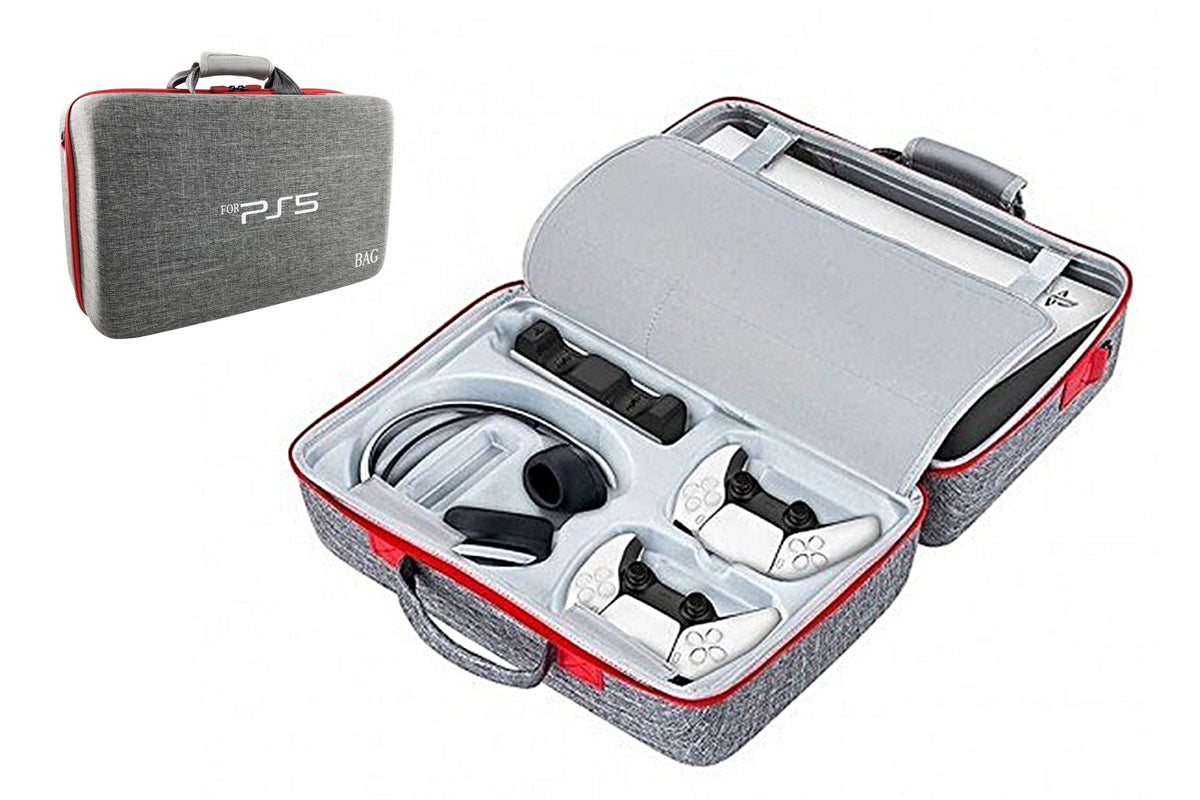 Hardshell PS5 Carrying Case Travel Storage Handbag For Ps5 Console Protective Bag Playstation 5 Digital Travel Carrying Case-Grey