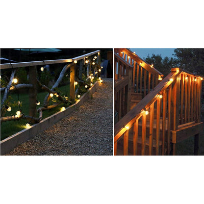 10 LED Solar-Powered Retro-Style Vintage String Light Bulbs Decoration