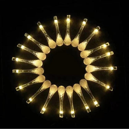 50LEDs Solar Water Drop String Light