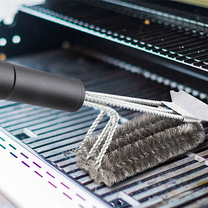 Grill Brush and Scraper Durable BBQ Cleaner Stainless Steel Wire Grill Brush Handheld Barbecue Cleaning Brush