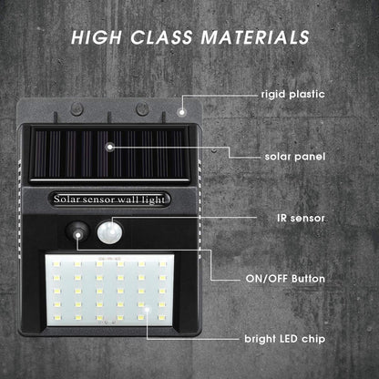 4 Pack 30 LEDS Motion Sensor Solar Lights