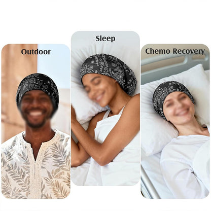 Hair Bonnet for Sleeping Women with Adjustable Strap for Curly Short Long Hair