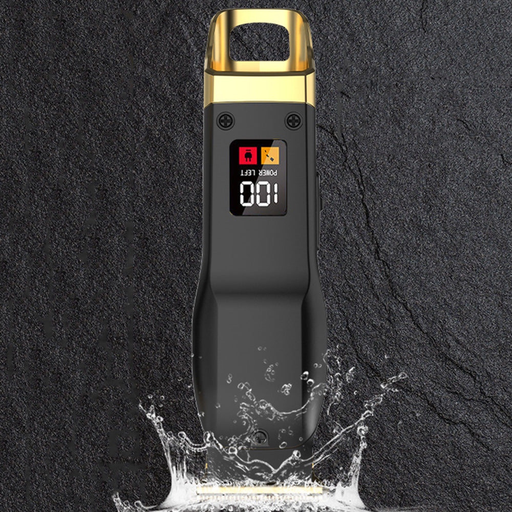 Rechargeable Men Hair Clipper Wet Dry Use for Home Dorm Barber Shop-Gold