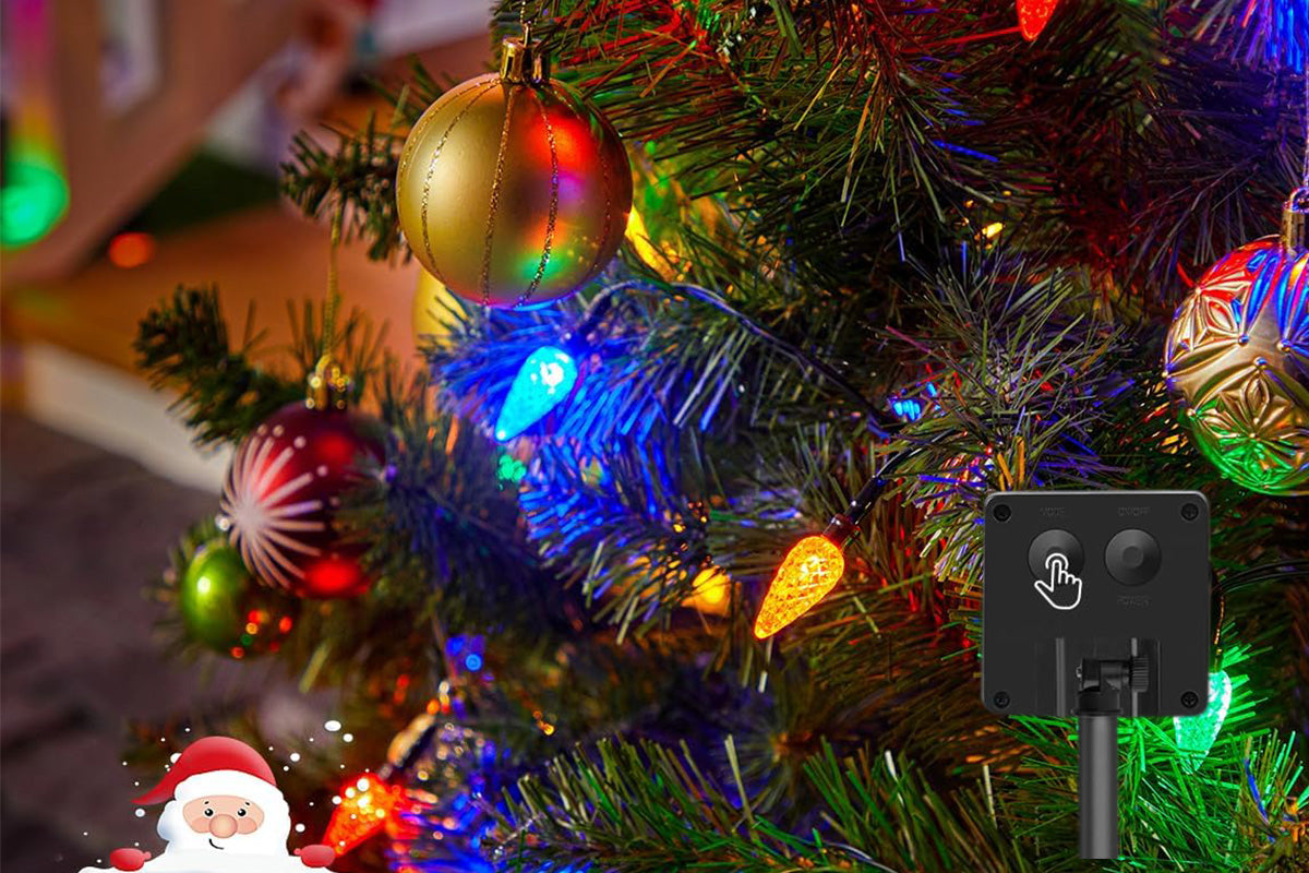 7M Solar Strawberry String Lights Waterproof Christmas Decor-Multicolor