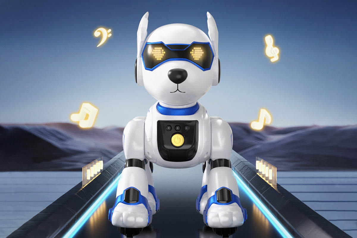 Remote Control Robot Dog Toy Programmable RC Robot Puppy Smart Stunt Robot Pet-Blue