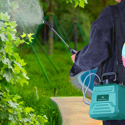 5L Multipurpose Electric Garden Sprayer with Shoulder Strap Rechargeable Farm Garden Sprayer Green