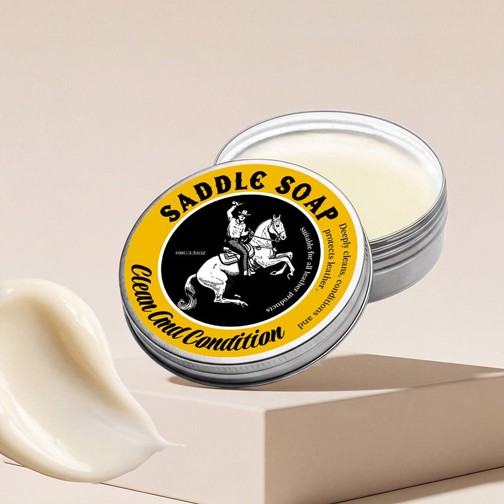 2Pcs Leather Boot Care Kit Saddle Soap Furniture Salve for Leather Furniture Repair Tool