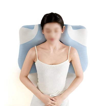 Multi-Functional Ergonomic Prone Sleep Pillow for Reading Lying Phone Use Light Blue