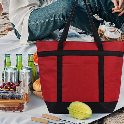 Insulated Lunch Bag Large 39L Thermal Cooler Tote-Red
