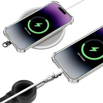 2Pcs Retractable Phone Lanyard Locking Carabiner 360 Degree Tab for Hiking Climbing