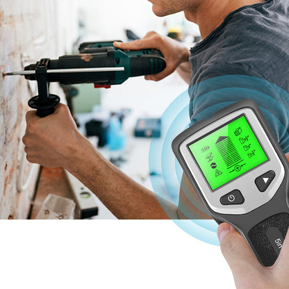 5 in 1 Stud Finder Wall Scanner with 5 Modes and LCD Display - Black