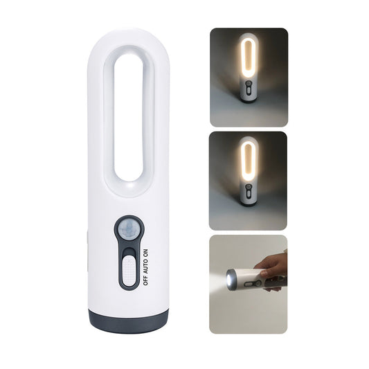 2-in-1 Portable Night Light Motion Sensor LED Light Flashlight for Baby Nursery Toilet Reading Camping