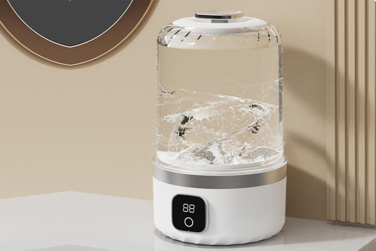 1L Underwear Washing Machine Mini Washer for Apartment Dorm RV Travel-White