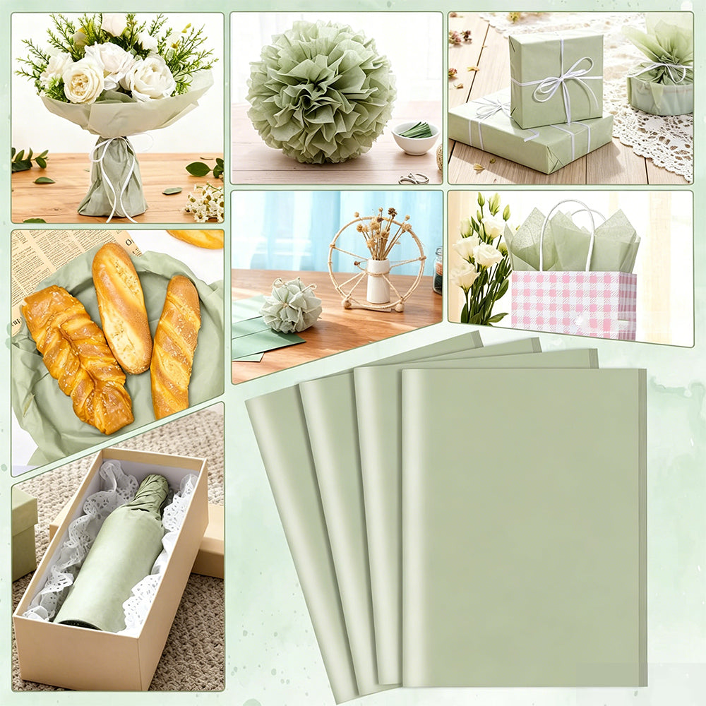 100Pcs Gift Wrapping Tissue Paper 35x50cm for Bags Flower Crafts