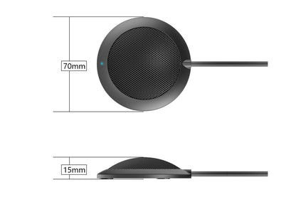 Conference USB Microphone Computer Desktop Mic with LED Indicator