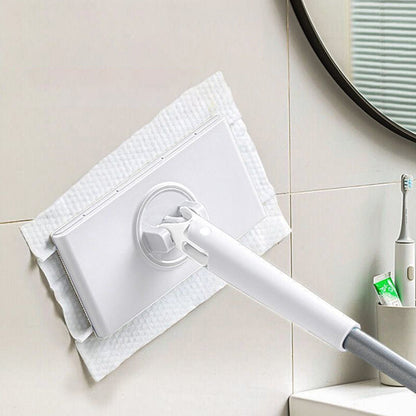 Mini Lazy Floor Cleaning Flat Mop Multi-Functional Self-Squeeze Face Towel Mop White