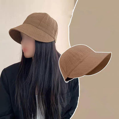 2 Pack Waffle Bucket Hats and Visor Caps - Brown