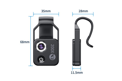200X Phone Mini Pocket Microscope - Black